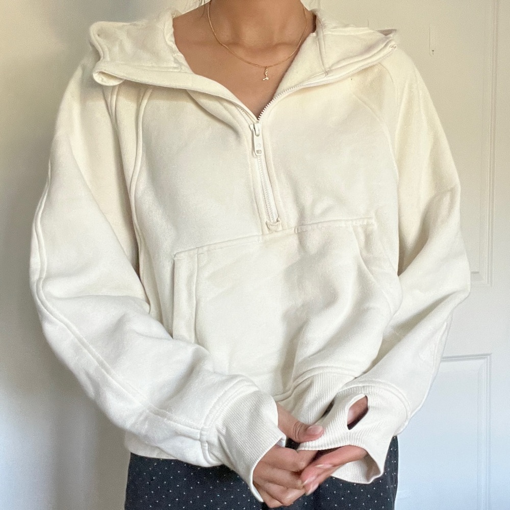 CRZ YOGA Womens Fleece Lined Half Zip Hoodie - Small